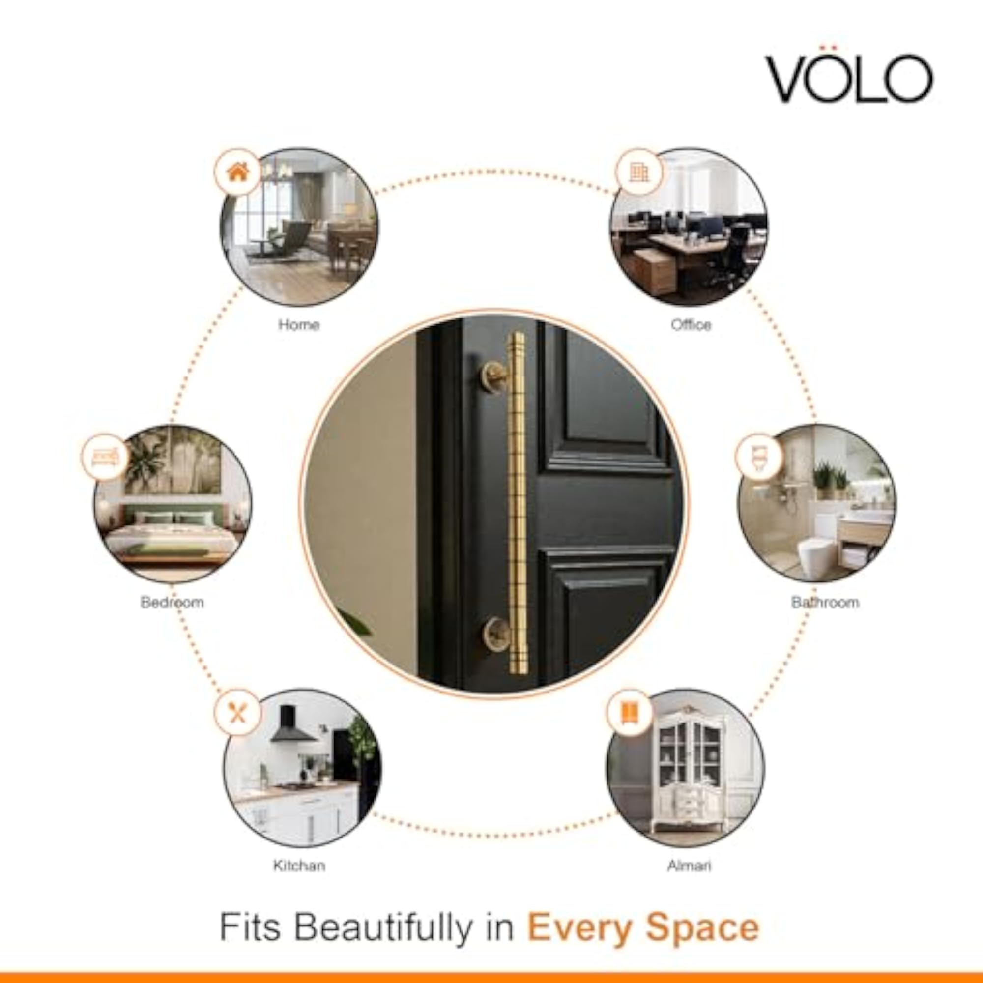Main Door Pull Push Handle for Entry Interior Exterior Use